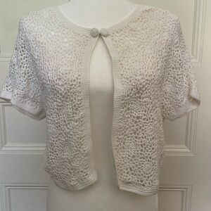 Elegant Cream Knit Women's Sweater